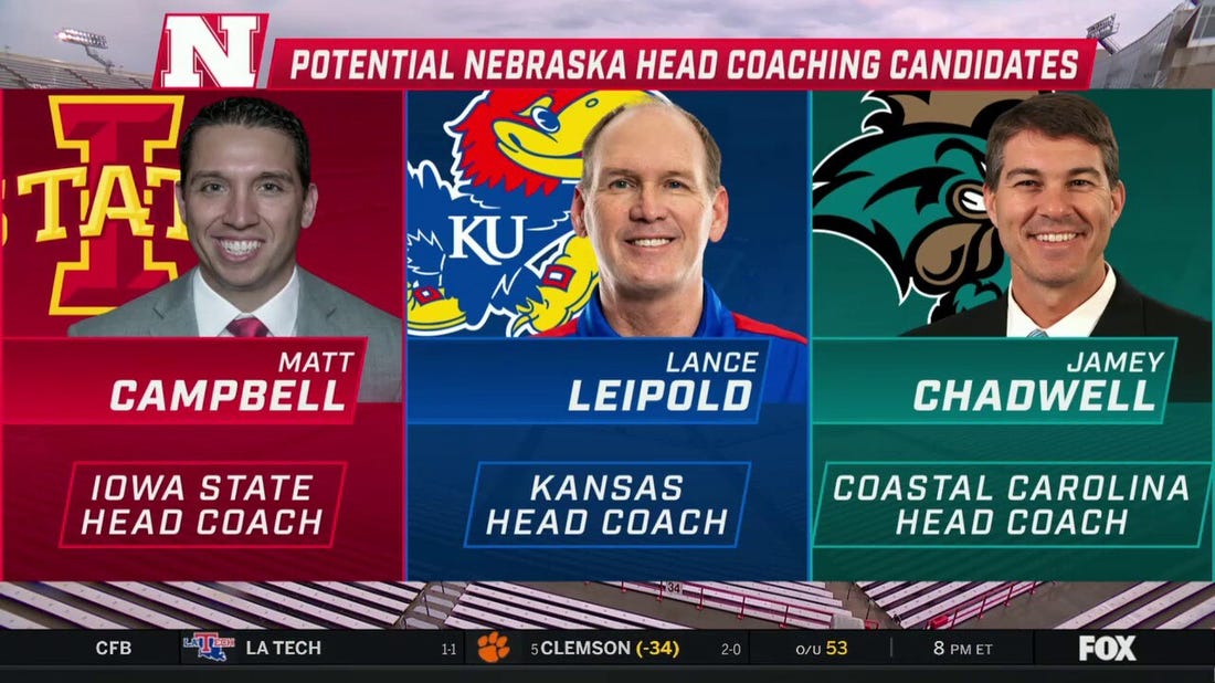 Iowa State's Matt Campbell, Kansas' Lance Leipold headline candidates to replace Scott Frost at Nebraska
