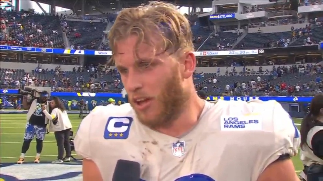 'Jalen Ramsey bailed me out' — Cooper Kupp speaks with Laura Okmin on the Rams' close win against the Falcons