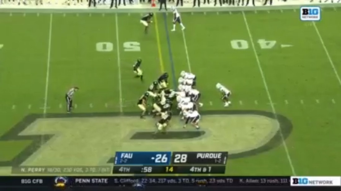 Purdue's game-clinching fumble recovery gives the Boilermakers the victory over Florida Atlantic