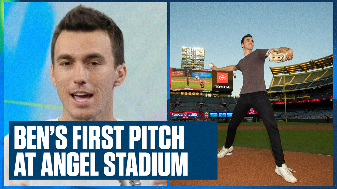 Shohei Ohtani & Mike Trout watch Ben Verlander throw out the first pitch | Flippin' Bats