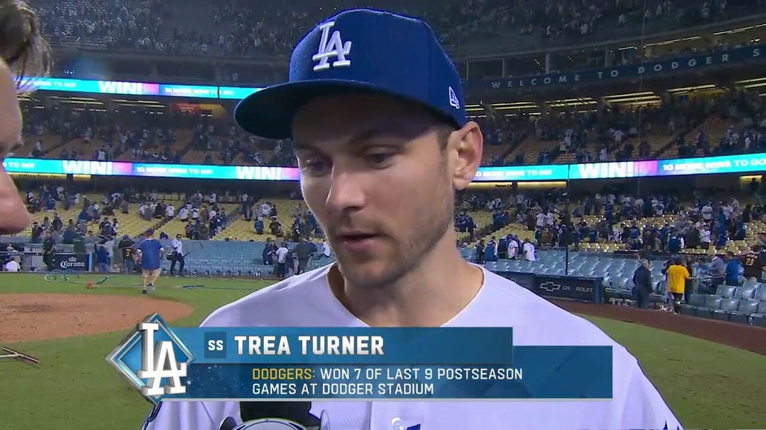 Trea Turner reflects on the Dodgers NLDS game one win