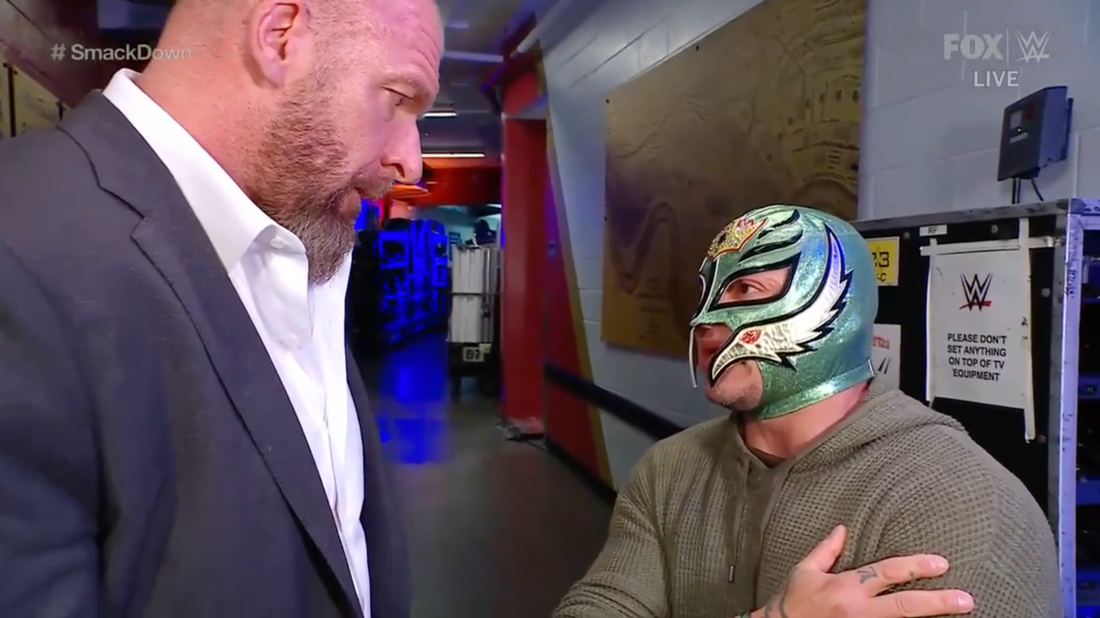 Rey Mysterio tells Triple H that he is quitting | WWE on FOX