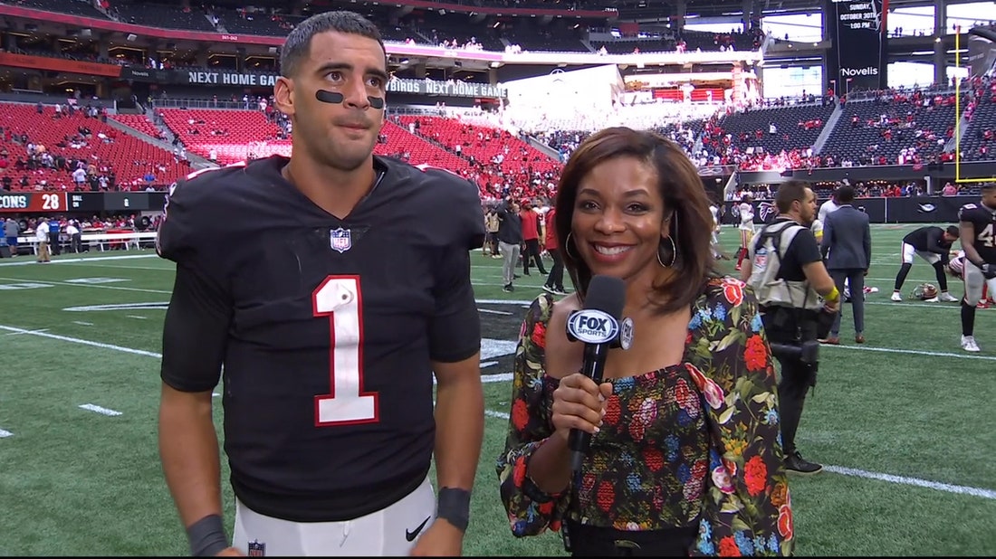 'Our guys did a great job of controlling the line of scrimmage' - Marcus Mariota reacts to Falcons' dominating win over 49ers