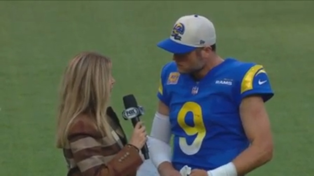 'I was proud of our guys' - Rams' Matthew Stafford speaks with Laura Okmin after defeating Panthers 24-10