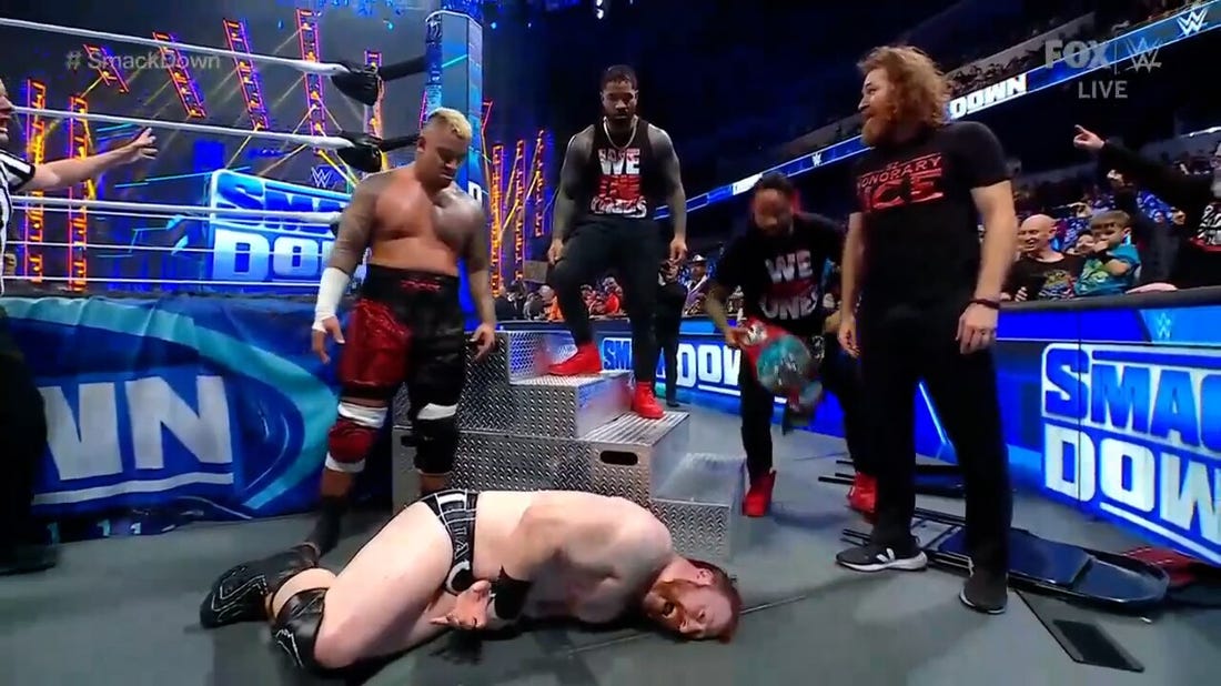 Sheamus falls to Solo Sikoa before The Bloodline assaults him with steel chairs | WWE on FOX