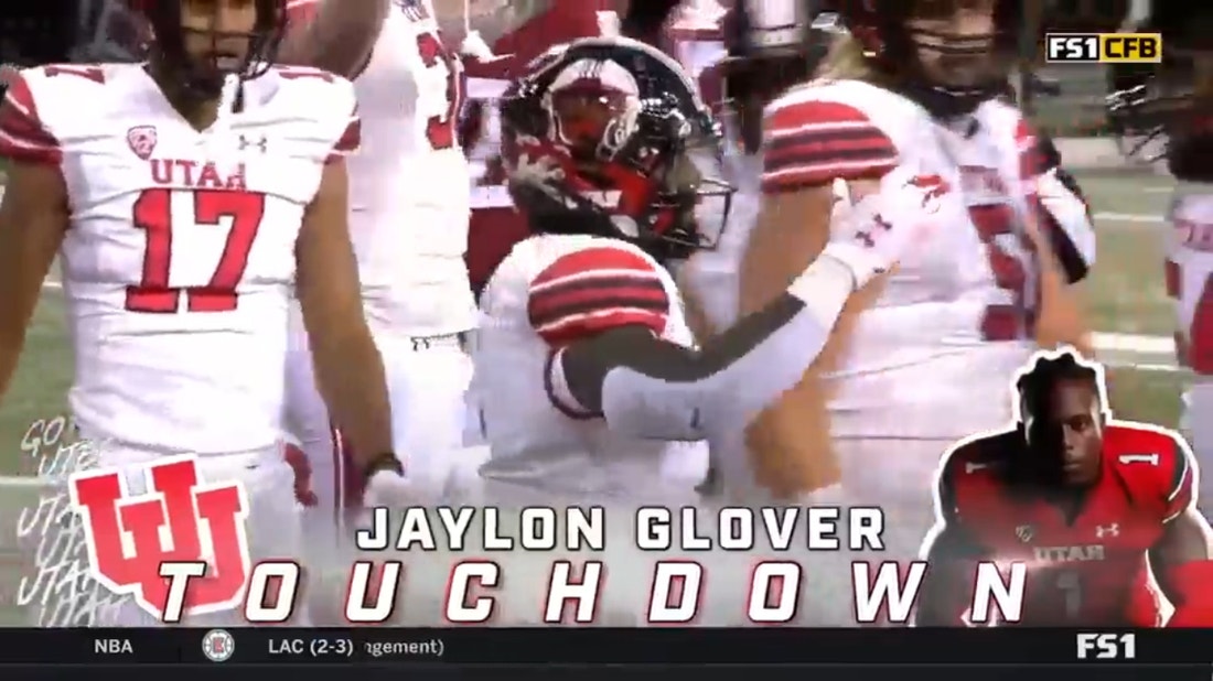 Jaylon Glover finds the end zone on a one-yard TD rush, giving Utah a 14-7 lead