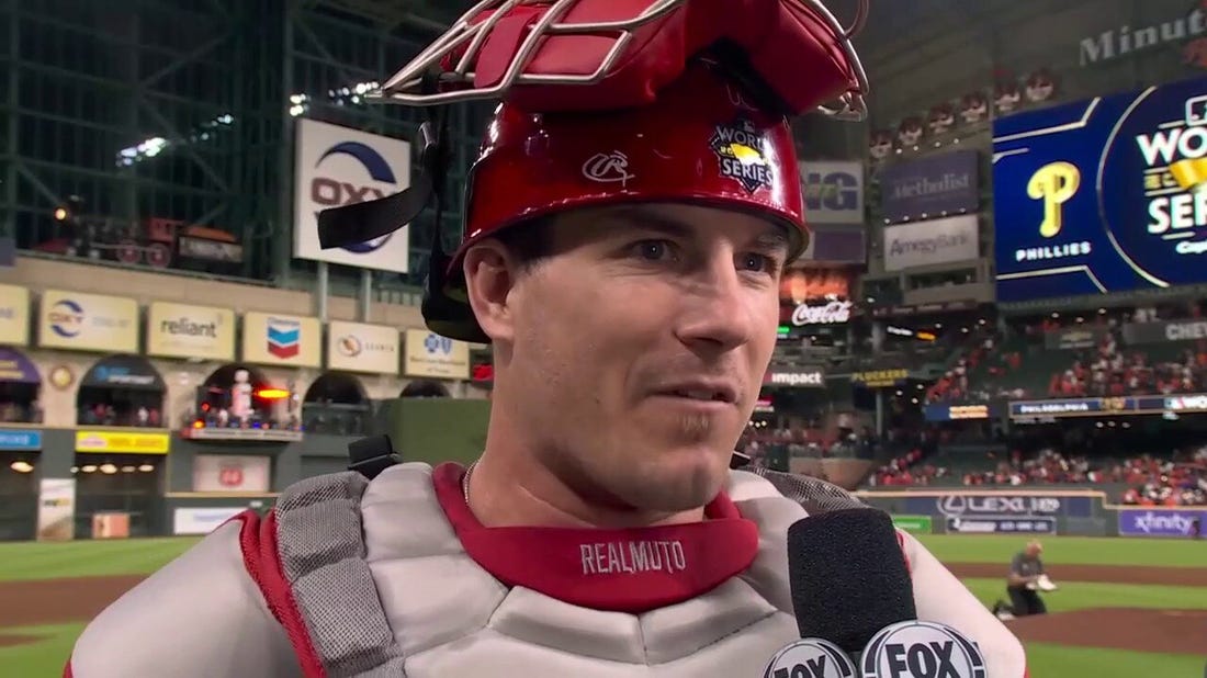 'That's a Phillies win right there' - J.T. Realmuto after hitting the game-winning home run in Game 1 of World Series
