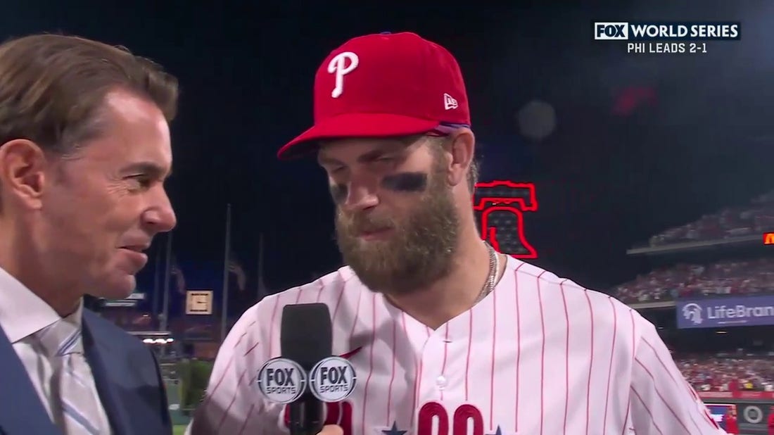 'The fans believe in us and we believe in them' - Bryce Harper on the Phillies' dedicated fans after Game 3 of the World Series