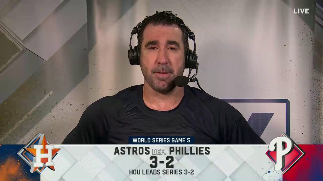'I'm just so fired up guys' - Justin Verlander speaks to 'MLB on FOX' crew after picking up first career World Series victory for Astros