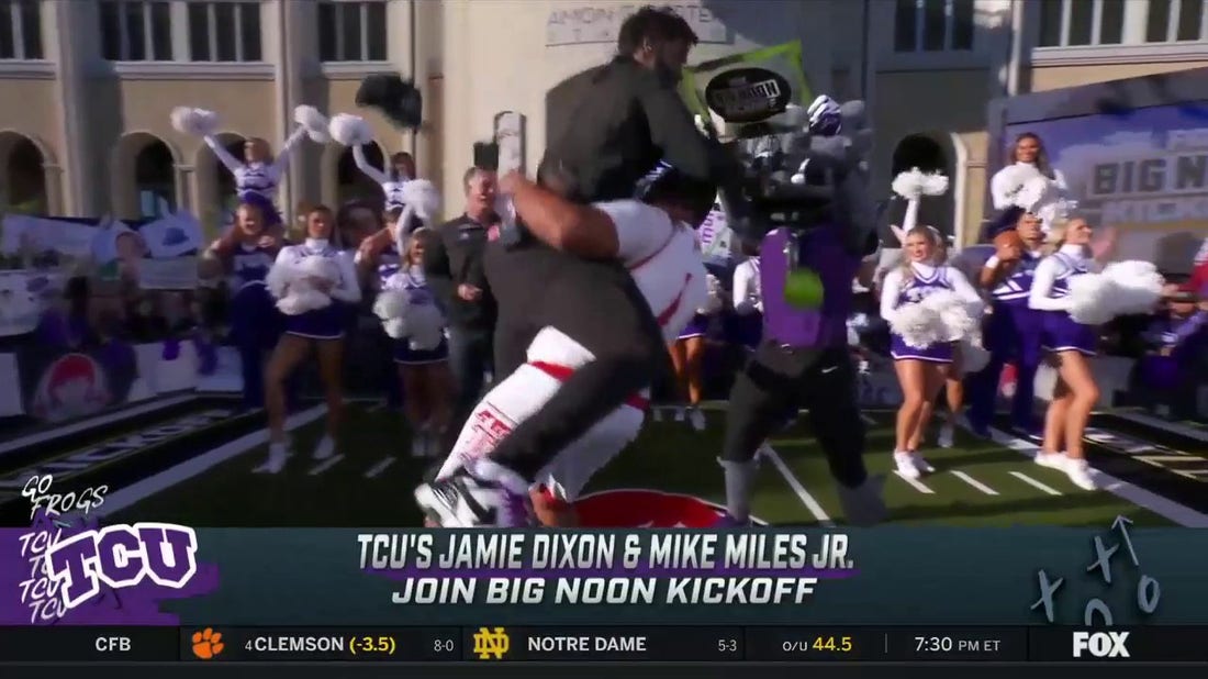 TCU's  Jamie Dixon and Mike Miles Jr. join the 'Big Noon Kickoff' crew to charge up fans ahead of matchup with Texas Tech