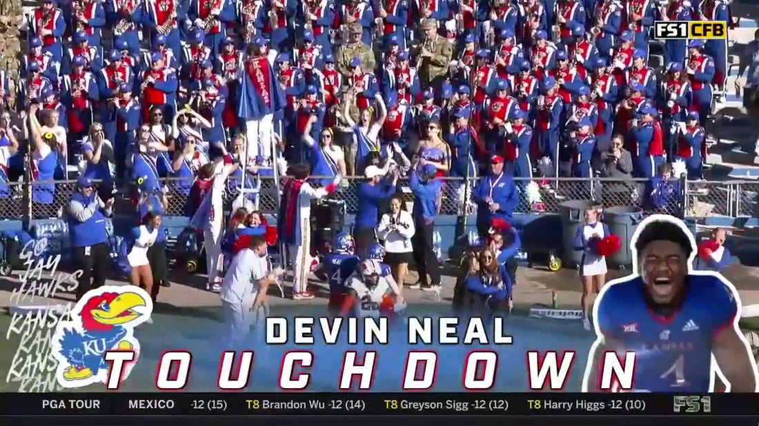 Kansas takes a 7-0 lead after Devin Neal breaks loose for a 31-yard touchdown