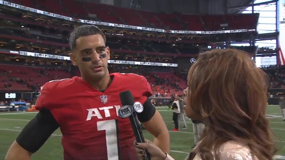 'I'm excited to use this momentum for the weeks moving forward' - Falcons' Marcus Mariota on his teams' 27-24 victory over the Bears
