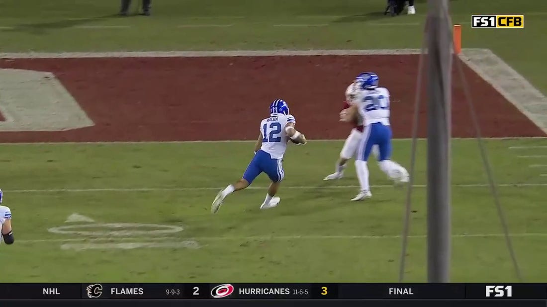BYU's Puka Nacua scores a 25-yard touchdown on the reverse play