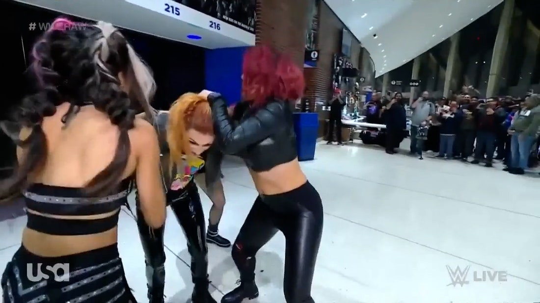 Becky Lynch is chased through the arena by Bayley and Damage CTRL | WWE on FOX