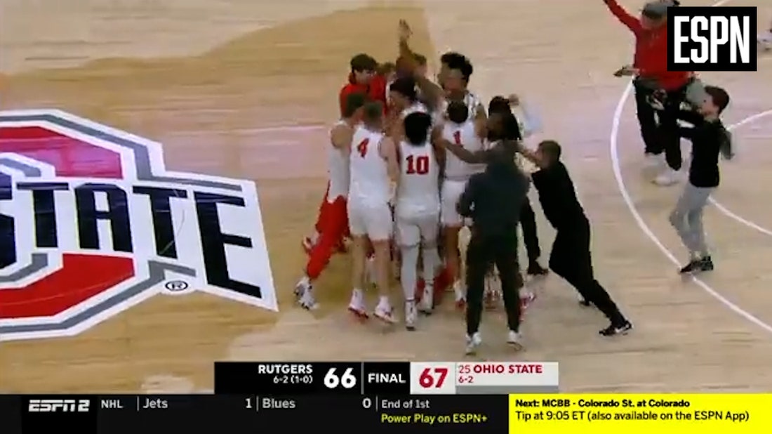 Tanner Holden hits the buzzer-beater to give Ohio State the win over Rutgers
