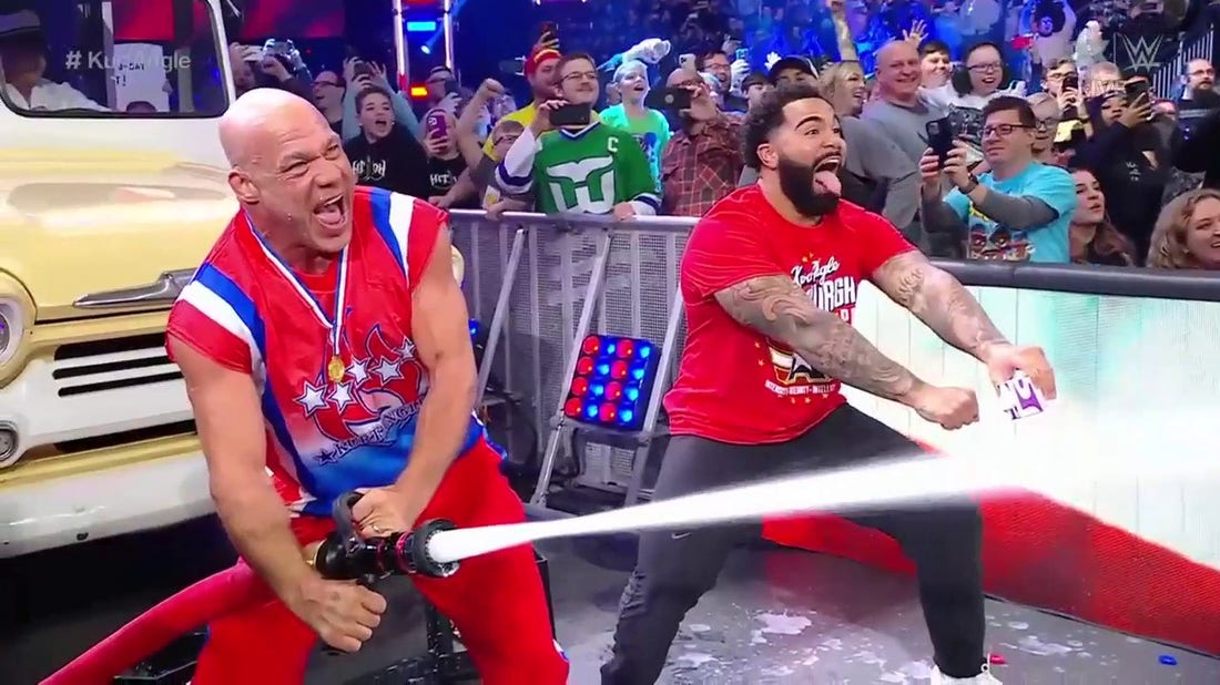 Kurt Angle brings back the milk truck for his birthday celebration | WWE on FOX
