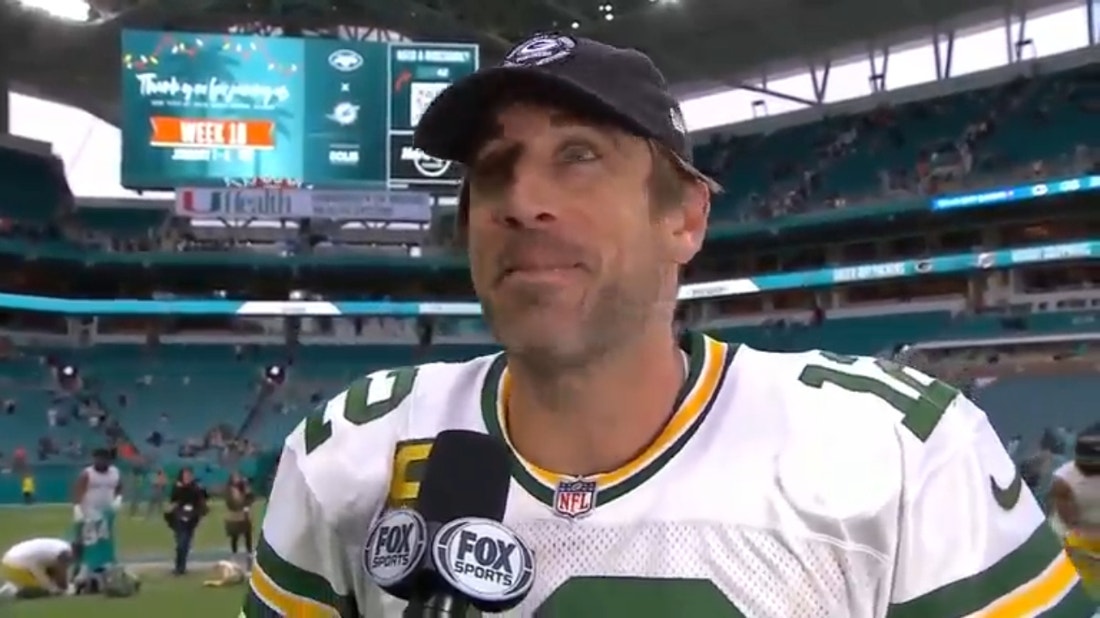 'This was special' — Aaron Rodgers speaks with Pam Oliver on the Packers' win over Dolphins