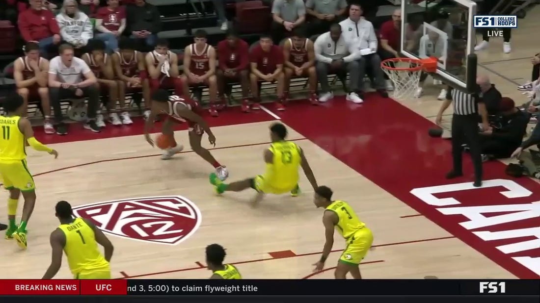 Harrison Ingram drops a NASTY ankle breaker in Stanford's victory over Oregon