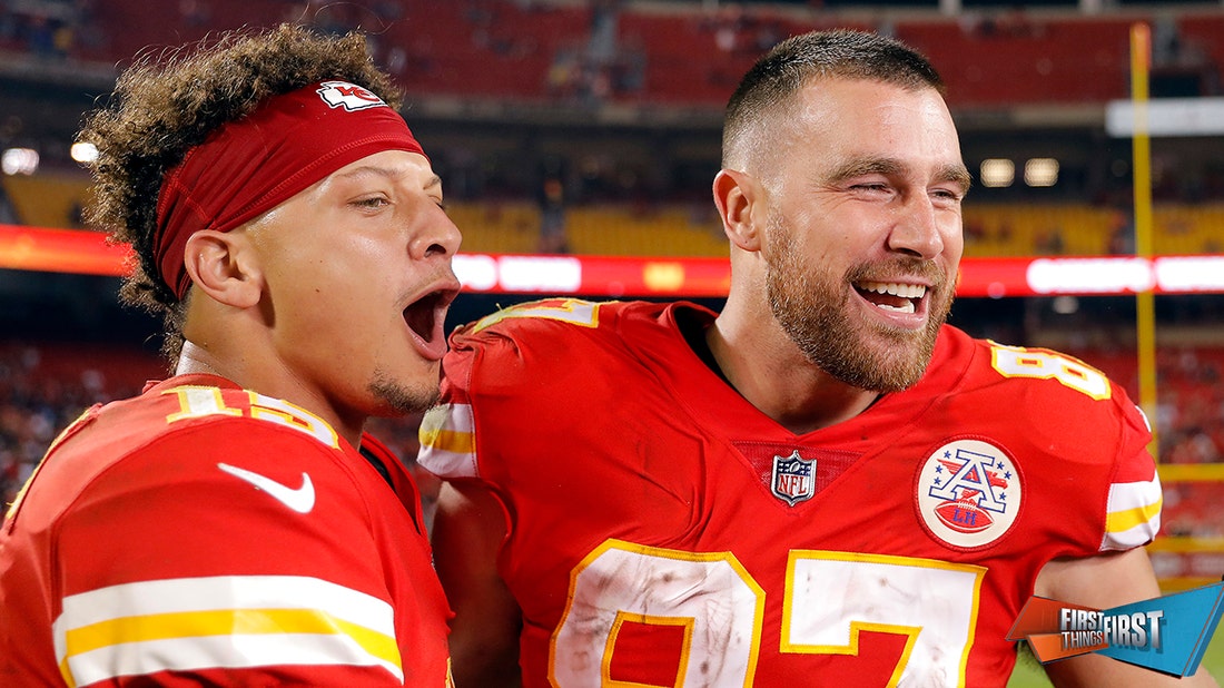 Patrick Mahomes calls Travis Kelce "the best Tight End of all-time" | FIRST THINGS FIRST