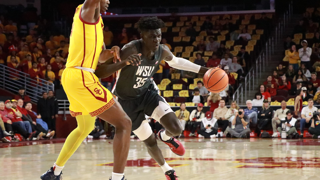 Mouhamed Gueye led all scorers with 31 points and 12 rebounds in Washington State's loss to USC