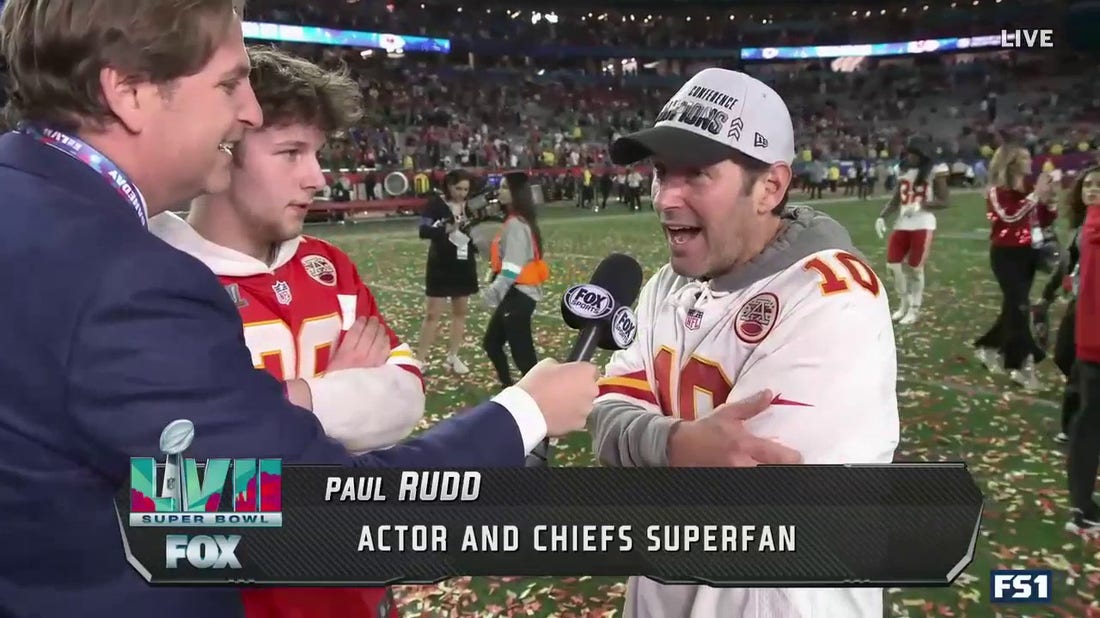 Chiefs' superfan Paul Rudd speaks on Kansas City winning Super Bowl LVII  | NFL on FOX