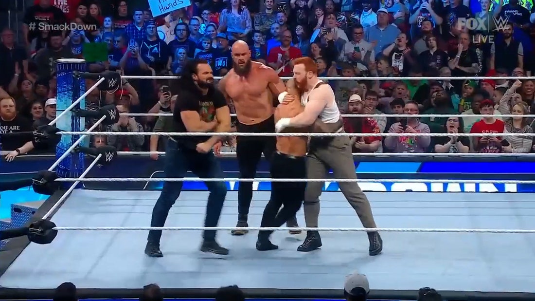 Ricochet and Braun Strowman back McIntyre and Sheamus after facing Imperium in a Six-Man Tag Match
