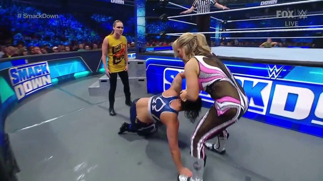 Shayna Baszler and Natalya battle as Tegan Nox and Ronda Rousey standby | WWE on FOX