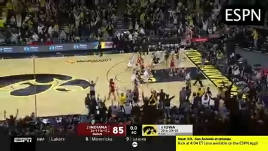 Iowa's Caitlin Clark hits a game-winning buzzer-beater against No. 2 Indiana