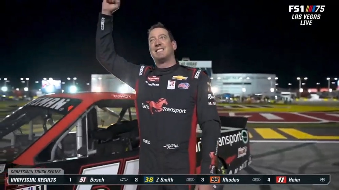 Kyle Busch says it feels great to take home the Truck Series victory at the Las Vegas Motor Speedway