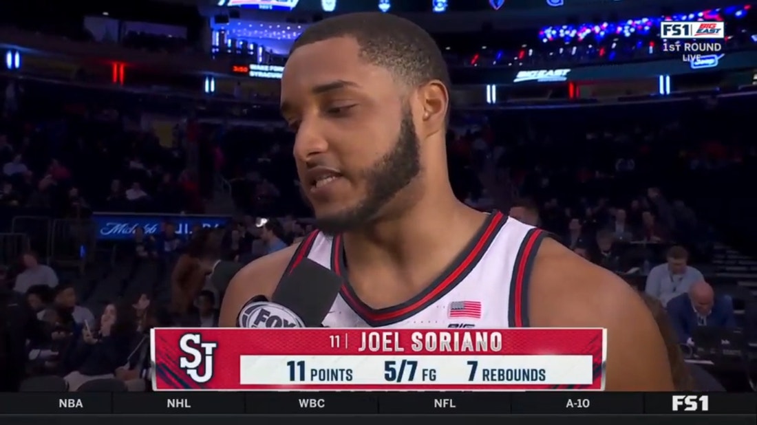 St. John's Joel Soriano speaks on carrying 15-point lead against Butler into the second half