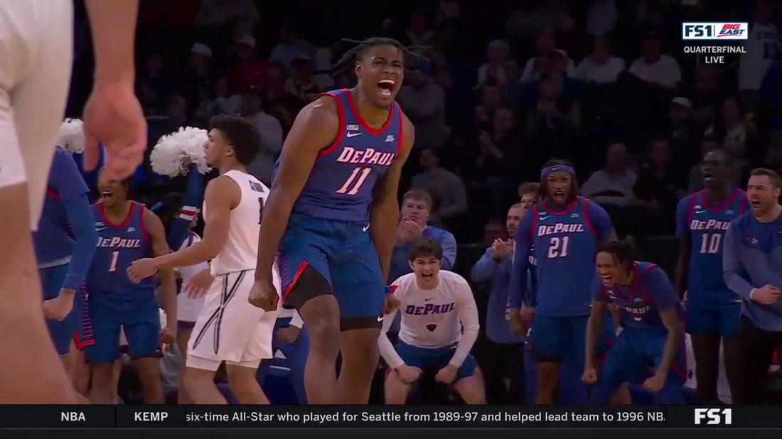 Eral Penn shows off the ULTIMATE hustle, helps DePaul extend lead on impressive sequence