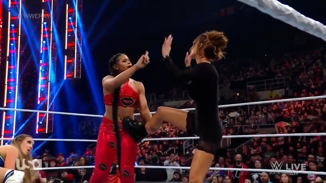 Bianca Belair fends off Carmella after facing Chelsea Green one-on-one | WWE on FOX