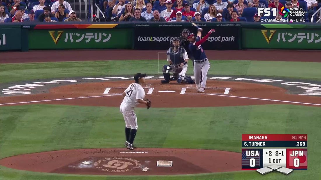 Trea Turner cranks a solo home run to give Team USA a 1-0 lead over Team Japan in the WBC Championship