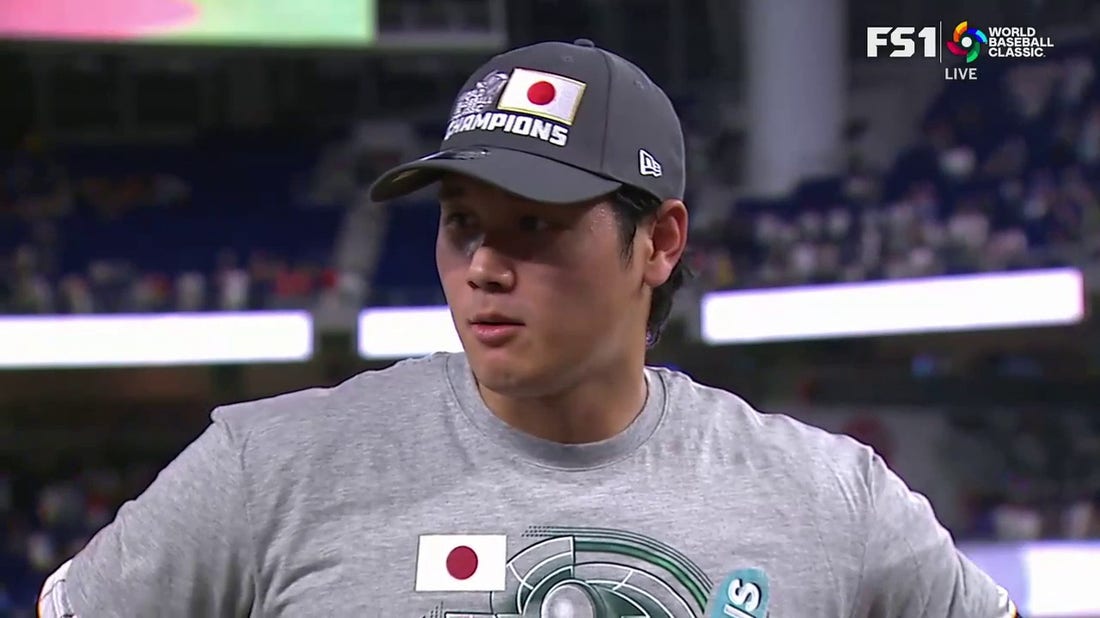 Shohei Ohtani talks Japan's WBC championship victory, striking out Mike Trout