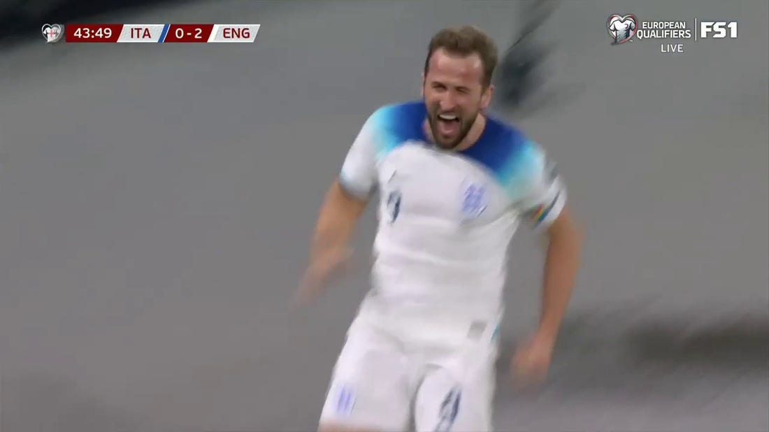 With his first-half penalty kick, Harry Kane passes Wayne Rooney to become England's all-time leading scorer