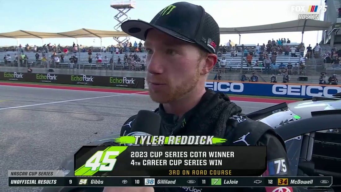 'I was extremely motivated' - Tyler Reddick following his big 2023 Cup Series win at COTA
