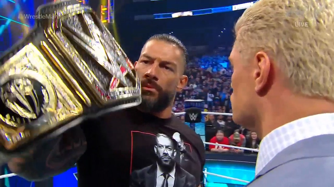 Cody Rhodes and Roman Reigns' final face-to-face before the Universal Title Match at WrestleMania