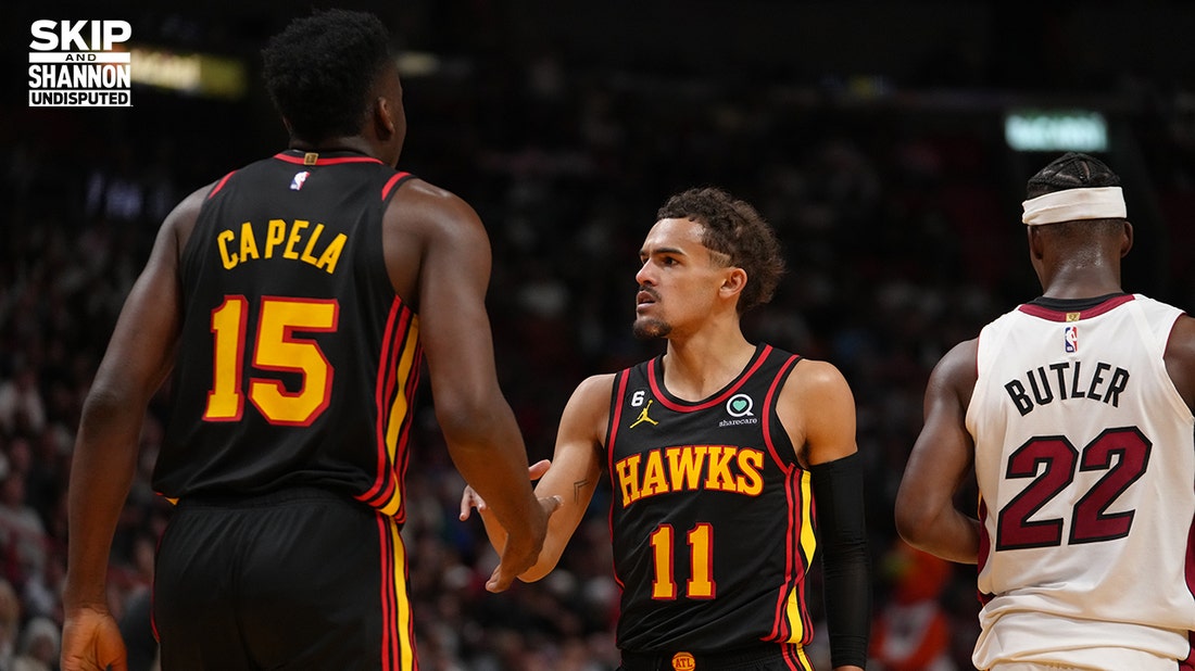 Trae Young leads Hawks to upset win vs. Heat in play-in game | UNDISPUTED
