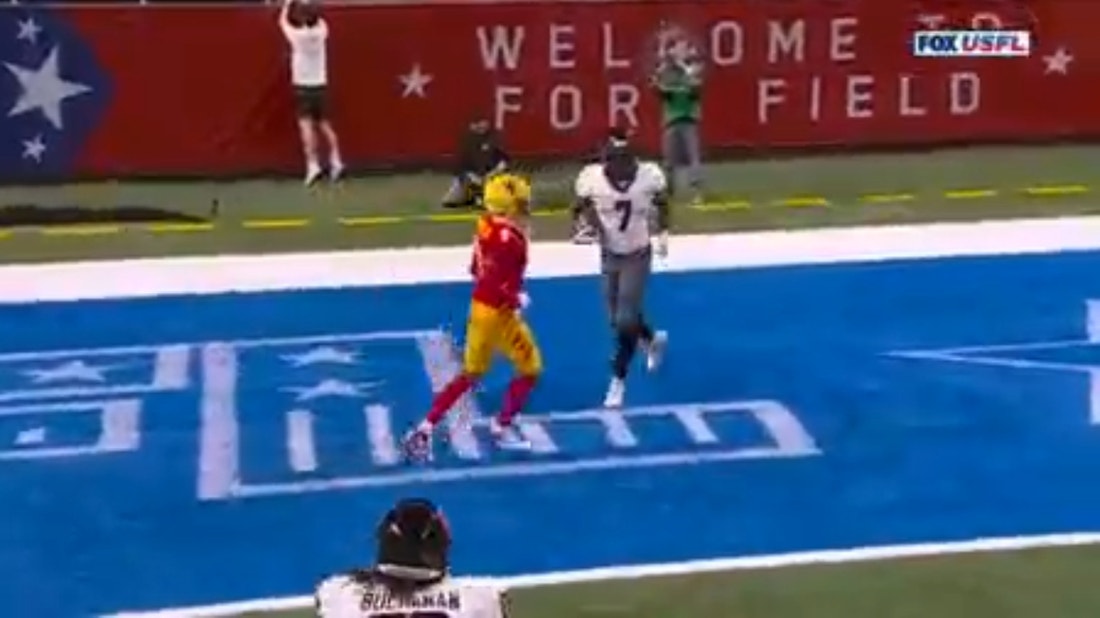 Gamblers' Mark Thompson tallies his third TD vs. Stars after a 15-yard rush