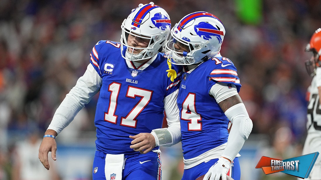 Josh Allen on Bills WR Stefon Diggs: 'working on some things. Not football related' | FIRST THINGS FIRST