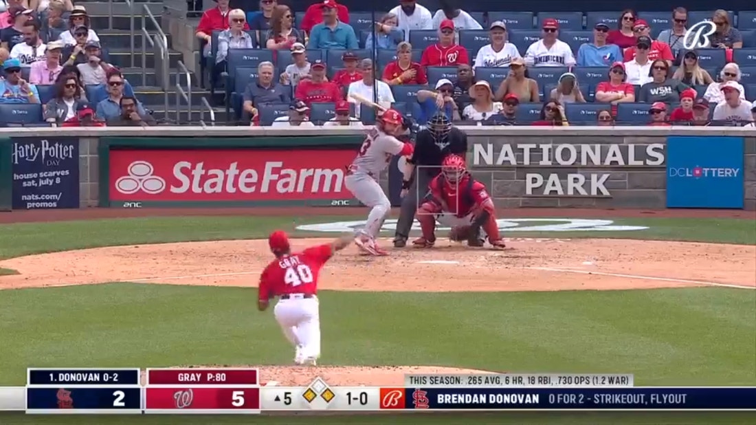 Brendan Donovan and Paul Goldschmidt hit back-to-back home runs to grab the Cardinals lead over the Nationals