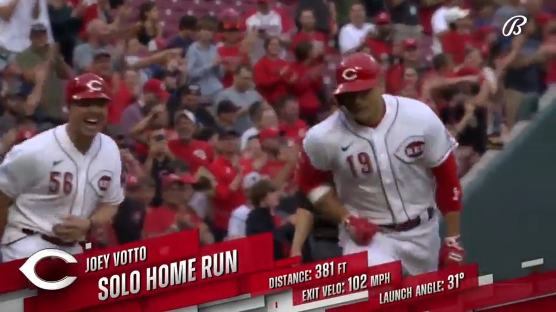 Reds' Joey Votto puts away a BEAUTIFUL solo homer in his season debut vs. the Rockies