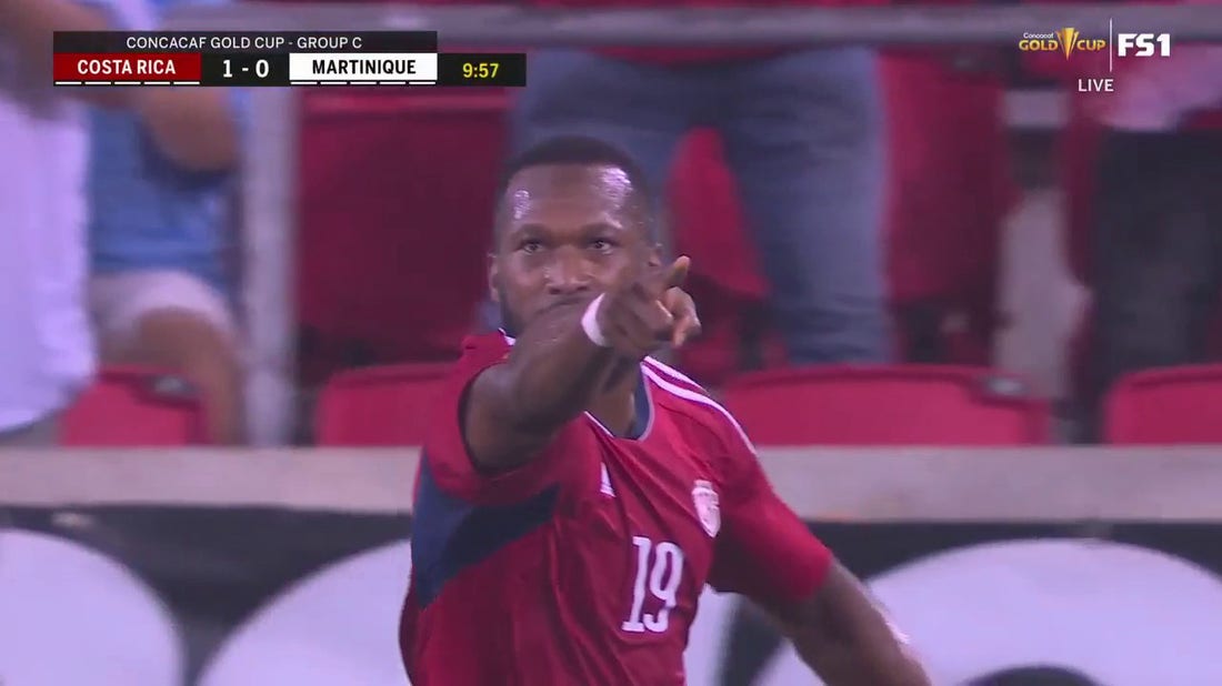 Kendall Waston's strike helps Costa Rica grab an early 1-0 lead over Martinique