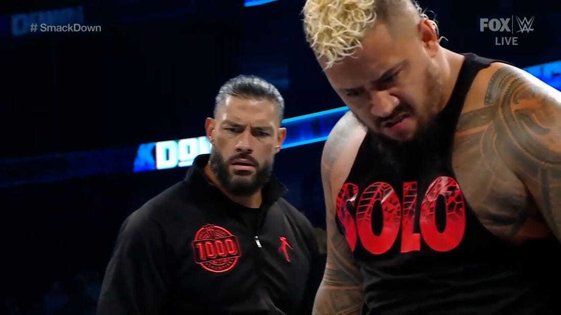 Jey Uso spears Roman Reigns after handling Grayson Waller in a one-on-one matchup | WWE on FOX