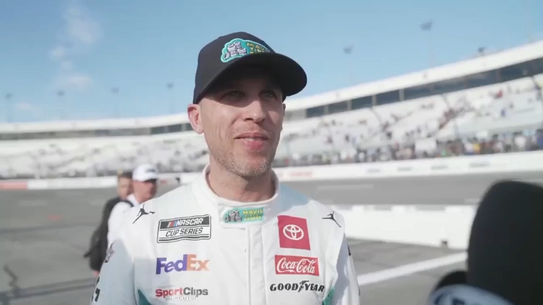 Denny Hamlin on the restart at the end of the race and talks Kyle Larson bumping him in Richmond