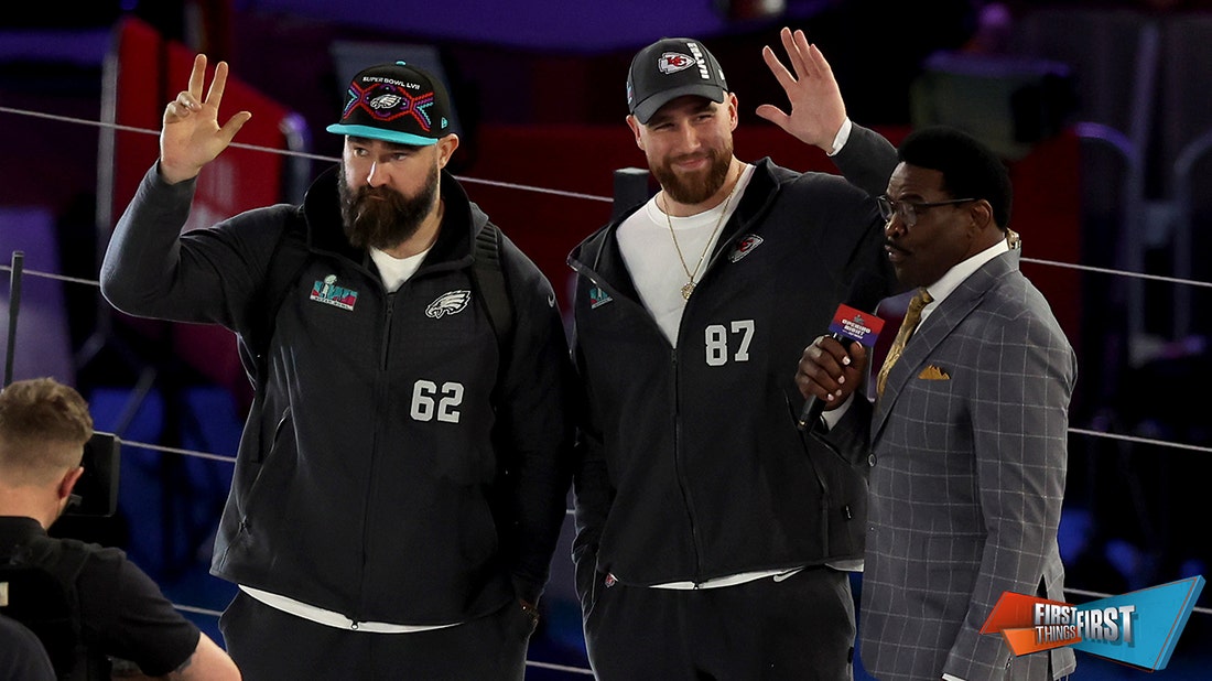 Jason Kelce gives update on Travis' status: 'Going to have a chance to go' | FIRST THINGS FIRST