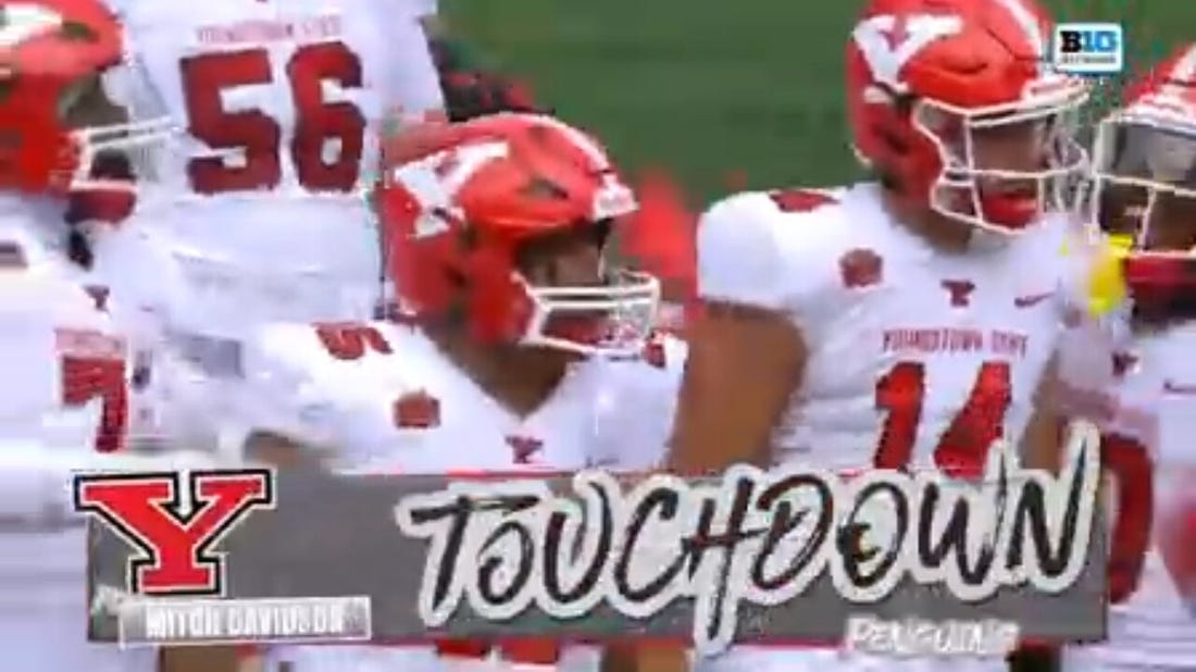 Youngstown State's Mitch Davidson rushes for a one-yard TD to tie the game vs. Ohio State