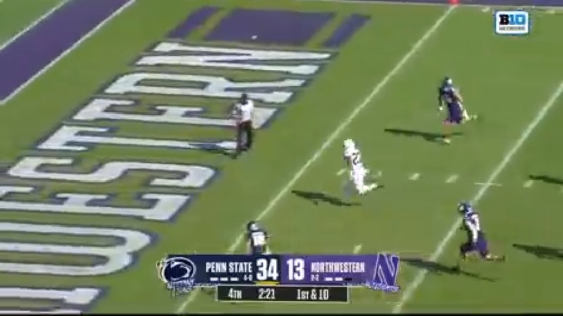 Penn State's Beau Pribula connects with Trey Potts for a 30-yard TD to cement a win against Northwestern