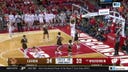 Steven Crowl throws it down to give the Badgers the lead over Lehigh, 35-34