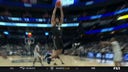 Xavier's Cesare Edwards finishes the wide open two handed dunk